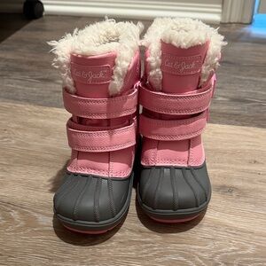 Cat & Jack Pink and Gray Winter Boots